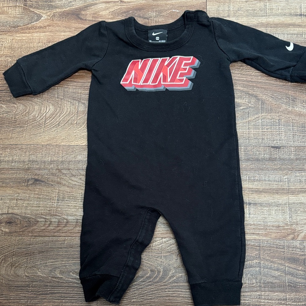Nike 6M Black Footie with Red Nike swoosh